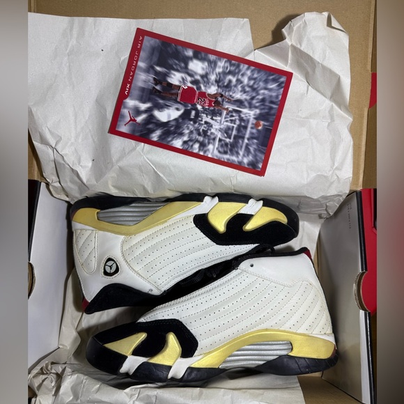 Air Jordan Black Toe 14s Size 7.5 W/6Y 2005 Og All - Picture 1 of 8